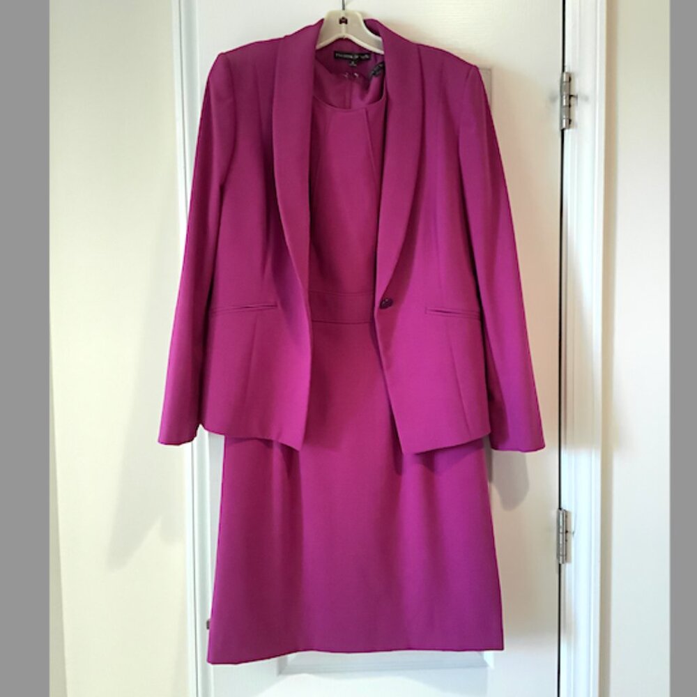 Preston & York Fuchsia Two-Piece Dress and Blazer Set